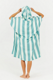 After Swim Club Poncho stripes-green